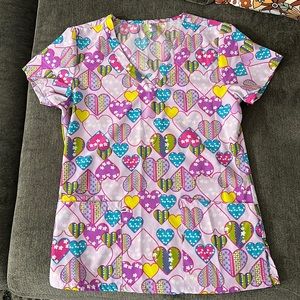 Heart scrub top